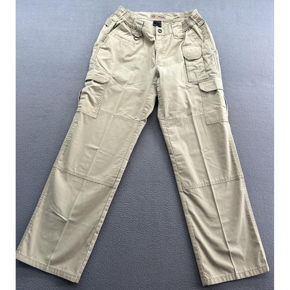5.11 Tactical Pants Women's 8 Cargo Khaki Tan Ripstop Multi-Pocket Pants